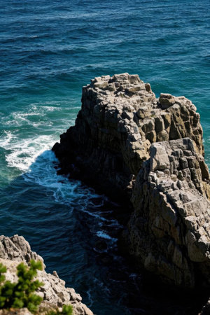 Coastal rocks and marine landscapeの素材