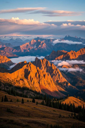 Magnificent mountain and sky viewsの素材