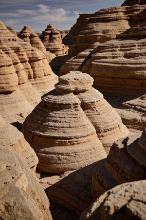 Desert's unique rocky natural sceneryの素材