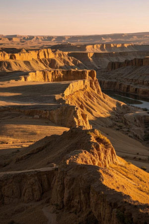Panoramic view of desert canyon natureの素材