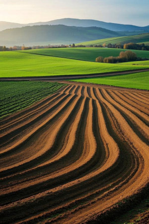 Farmland scenery in the pastoral sceneryの素材