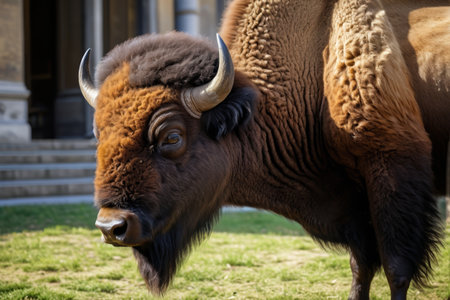 Close up of bisonの素材