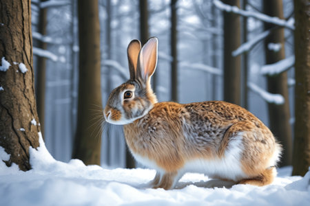Hare in the Snow Forestの素材