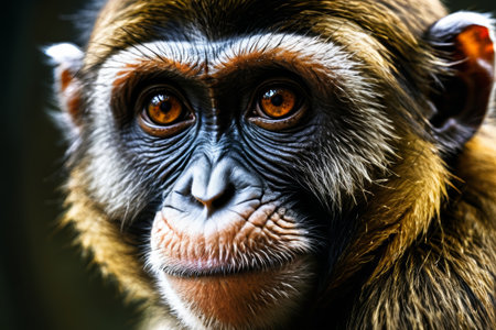 Close up of monkey faceの素材