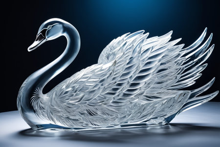 Transparent crystal swan ornamentsの素材