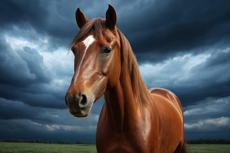 Brown Junmat under the dark clouds writesの素材