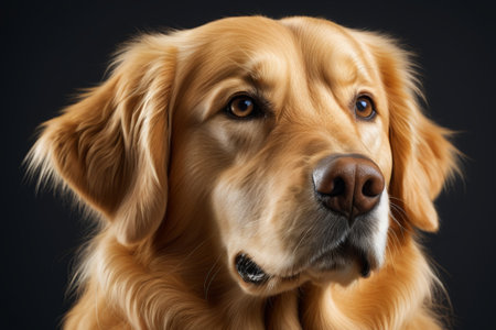 Close up of the Golden Retrieverの素材