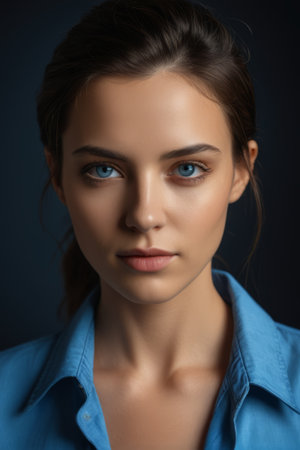 Portrait Close up of Young Womanの素材