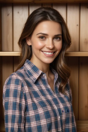 Smiling female portraitsの素材