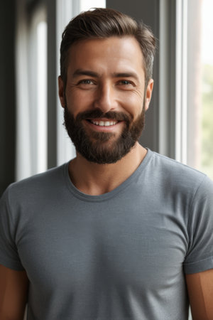 Casual Portrait of Smiling Manの素材