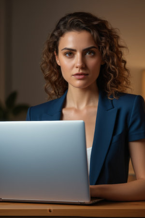 works on laptopの素材