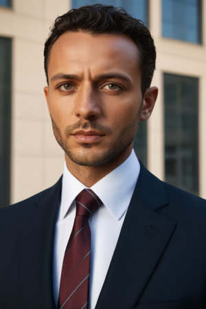 Portrait of a man in a suitの素材