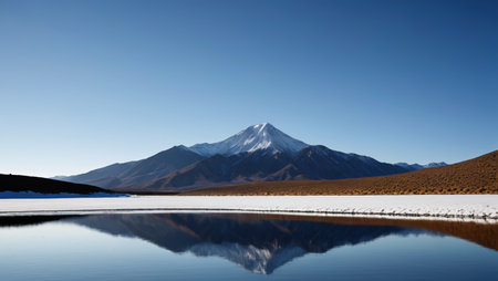 Panoramic view of the natural scenery of Snow Mountain Lakeの素材