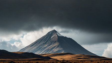Distant mountains and sea of clouds natural landscapeの素材