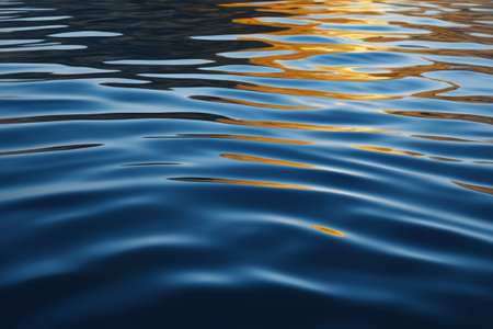 Reflections of sunset on the waterの素材