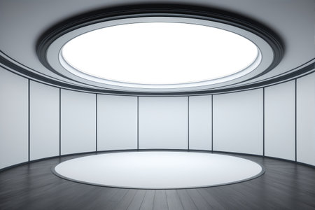 Modern minimalist style circular interior spaceの素材