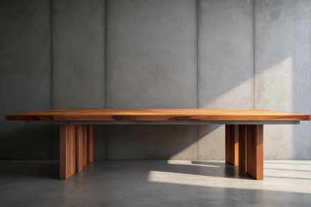 Modern style wooden table interior displayの素材