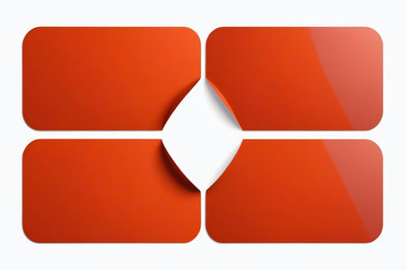 Red corner square design materialの素材