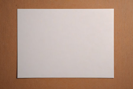 White paper on brown backgroundの素材
