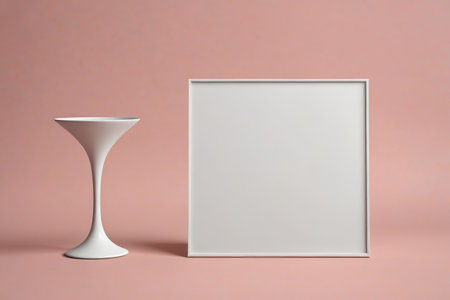 White ornaments and blank framed still livesの素材