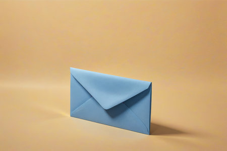 Close up the blue envelopeの素材