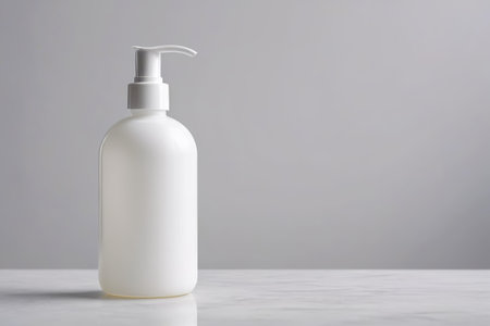 White press bottle skin care products displayの素材