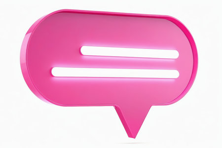 Pink Stereo Dialogue Bubble Iconの素材