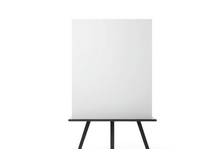 Blank canvas on a white artboard standの素材