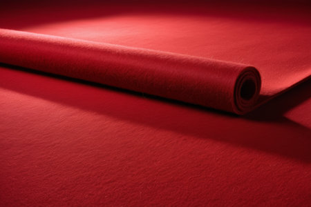 Close up of red suede fabricの素材