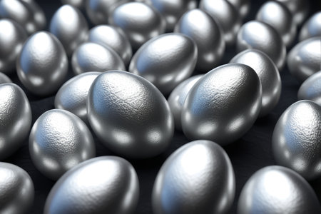 Silver Egg Close up Materialの素材