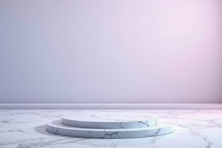 Simple modern marble circular display standの素材