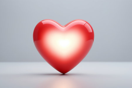 Red heart shaped three dimensional patternの素材