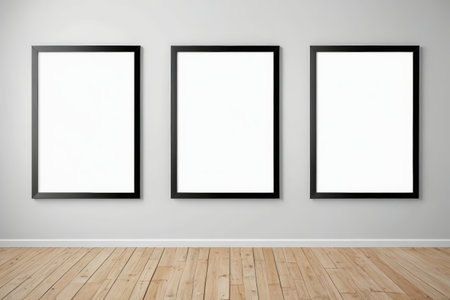 Interior blank picture frame wall decoration sceneの素材