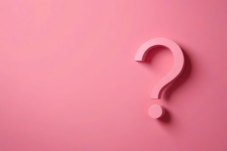 Stereoscopic question marks on pink backgroundの素材