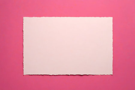 White blank paper on pink backgroundの素材