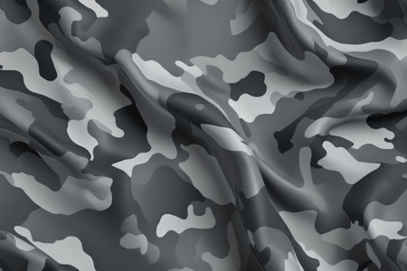 Gray camouflage pattern fabric textureの素材