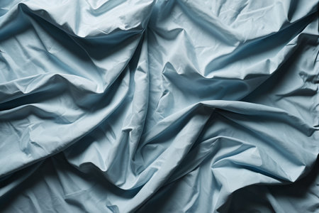 Close up of light blue pleated fabric textureの素材