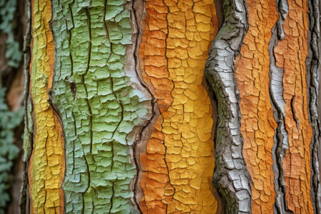 Close up of colorful bark textureの素材