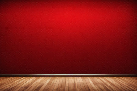 Wood floor scene material with red backgroundの素材