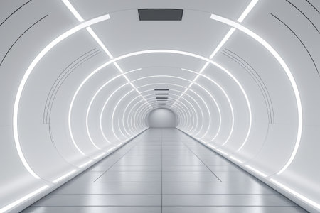 Futuristic White Technology Tunnelの素材