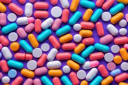 Colorful Pill Tiling Background Materialの素材