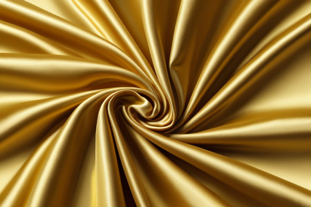 Close up of gold silk textureの素材