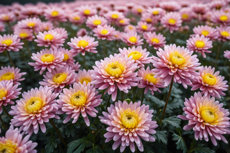Blooming pink chrysanthemum flower materialの素材