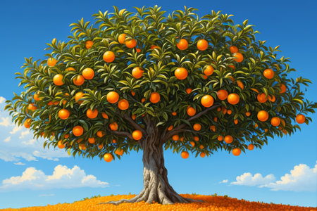 Fruitful orange treesの素材