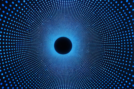 Blue glowing dot abstract backgroundの素材