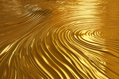 Golden Liquid Wave Textured Backgroundの素材