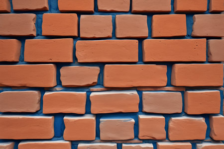 Close up of the texture of the red brick wallの素材