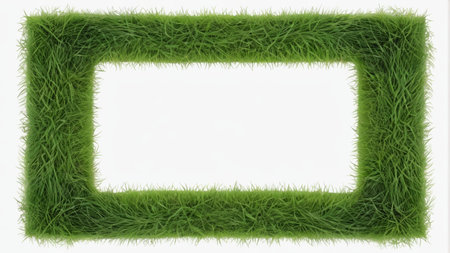 Green straw rectangular borderの素材