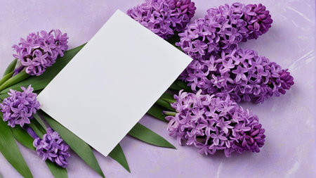 Purple Hyacinth with Blank Cardの素材