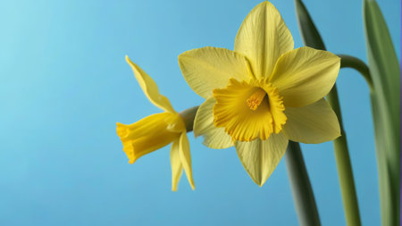 Close up of yellow daffodilsの素材